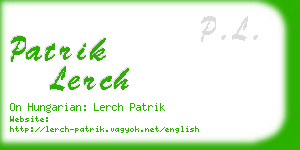 patrik lerch business card